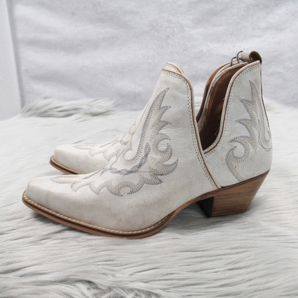 Myra Reyna Ridge Hairon Leather Booties – Teal Handtooled Detail, Square Toe, Country Cowgirl Style